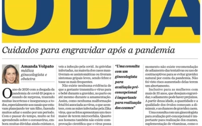 Matéria no Jornal O Dia – Sobre Cuidados para Engravidar após Pandemia