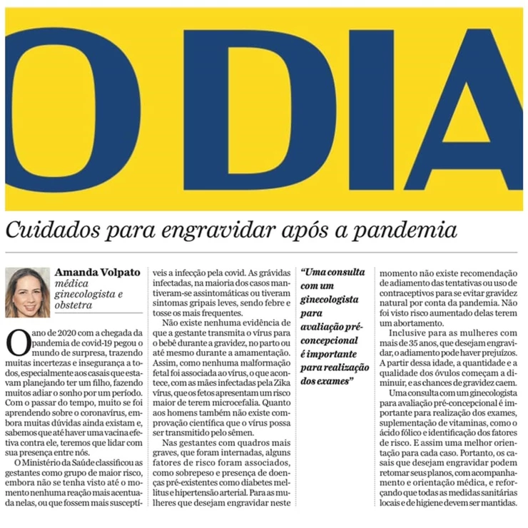 Matéria no Jornal O Dia